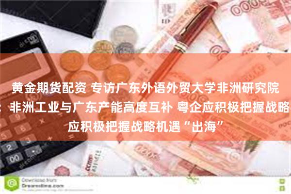 黄金期货配资 专访广东外语外贸大学非洲研究院院长刘继森：非洲工业与广东产能高度互补 粤企应积极把握战略机遇“出海”