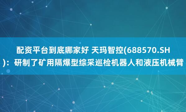 配资平台到底哪家好 天玛智控(688570.SH)：研制了矿用隔爆型综采巡检机器人和液压机械臂