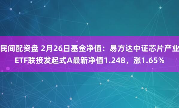 民间配资盘 2月26日基金净值：易方达中证芯片产业ETF联接发起式A最新净值1.248，涨1.65%